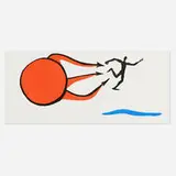 Alexander Calder, Untitled (from Le sacrilège d'Alan Kent suite), 1976, aquatint in colors on BFK Rives