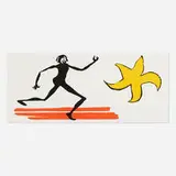 Alexander Calder, Untitled (Star and Figure) (from the Le sacrilège d'Alan Kent suite), 1976, etching and aquatint in colors on Vélin de Rives