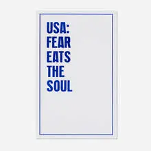 USA: Fear Eats the Soul (from the White Columns 100 portfolio) by Rirkrit Tiravanija, 2005, letterpress on paper, sold May 2025