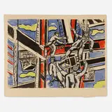 Fernand Léger, Les Constructeurs (from the Contrastes portfolio), 1959, lithograph in colors