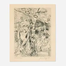 June Leaf, Untitled (Three Graces), 1966, etching