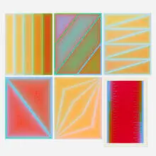 Richard Anuszkiewicz, Six works, screenprint in colors