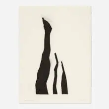 David Nash, Three Stripe, 2003, stencil on Saunders Waterford