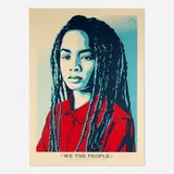To Protect Each Other (large format) by Shepard Fairey, 2017, screenprint in colors, sold May 2025
