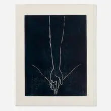 Untitled (from the Febbre Alta portfolio) by Francesco Clemente, 1982, etching on handmade paper, sold May 2025