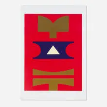 Emblema, Logotipo Poético by Rubem Valentim, 1974, screenprint in colors, sold May 2025