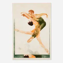 Gatja Helgart Rothe, Ballet Picture I, 1980, mezzotint in colors