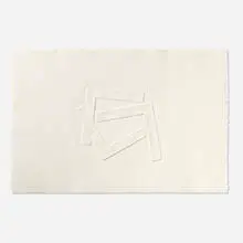 George Rickey, Three Right Angles Horizontal Variation III, 1982, embossed paper