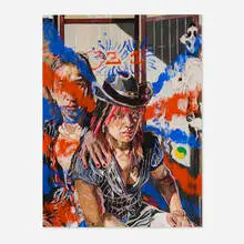Oscar yi Hou, Sayonara, Suzie Wongs, aka: Out the Opium Den, 2022, digital C-print with hand-painted elements