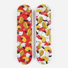 Jerkface, Kick (Red) + Kick (Yellow) (set of two), 2020, inkjet print on skateboard