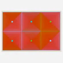 Richard Anuszkiewicz, Six Squares, 1969, screenprint in colors