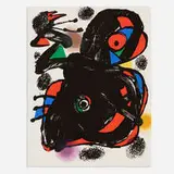 Joan Miró, Untitled (for XXe Siècle No. 46), 1976, lithograph in color