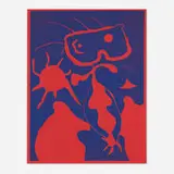 Joan Miró, Figure au soleil (for XXe Siècle No. 13), 1959, linocut in color