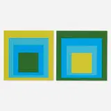 Portfolio I Folder 5 (from the Formulation: Articulation portfolio) by Josef Albers, 1972, screenprint in colors, sold May 2025