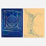 Max Ernst, Elektra; Vase bleue (two works for XXe Siècle), lithograph in colors; pochoir in colors