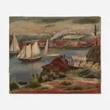 George László, Port Town, 1936, oil on canvas