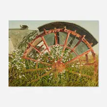 Joseph Reboli, Tractor Wheel, 1975, oil on canvas