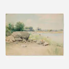 Charles Warren Eaton, Coast of Maine, c. 1890, watercolor on paper