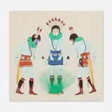 Harrison Begay, Ceremonial Performer of Night Chant (Navajo), casein on paper