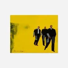 Louis De Mayo, Men Walking, acrylic on canvas