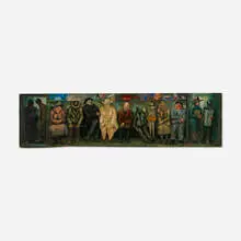 Ernst Halberstadt, The Rocket Ship (New York Subway Scene), oil on board