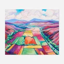 Jessie Benton Evans, Plowed Fields, c. 1996, acrylic on canvas