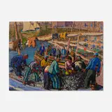 Jacques Martin-Ferrières, Port des Pêcheurs, oil on canvas