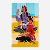 Mac LeSueur, Navajo Man and Woman, oil on canvas