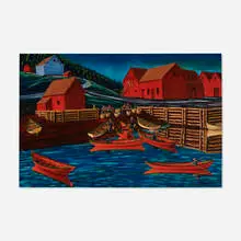 John Neville, Cleaning Mackerel, 2006, oil on canvas