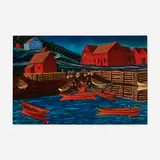 John Neville, Cleaning Mackerel, 2006, oil on canvas