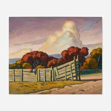 The Loading Chute by Howard Post, oil on board, sold Jul 2023