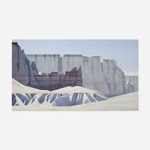 Ed Mell, Coal Mine Canyon Walls, oil on canvas