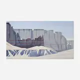 Ed Mell, Coal Mine Canyon Walls, oil on canvas