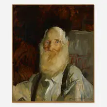 Alice Stoddard, Portrait of Old Man, oil on canvas