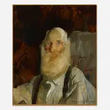 Alice Stoddard, Portrait of Old Man, oil on canvas
