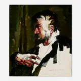 John R. Grabach, Portrait, oil on panel