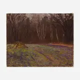 Carl Buergerniss, Field and Trees, oil on canvas