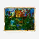 Rex Ashlock, Harbor City, 1957, oil on canvas