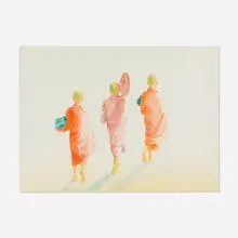 Min Wae Aung, Monks, 2003, watercolor