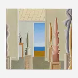 Thomas McKnight, Brancusi's Studio, 1980, casein on canvas