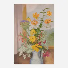 John Northcote Nash, Cbe, R.A., Still Life with Floral Arrangement, oil on canvas