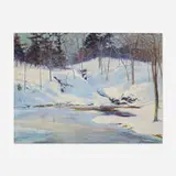 Theodore M. Dillaway, Winter Scene, oil on canvas