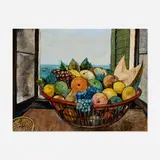 Charles Levier, Le panier, oil on canvas