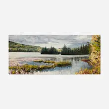 Barry F. Ridlon, Gathering Storm (New England Landscape), oil on canvas laid to wood