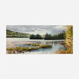 Barry F. Ridlon, Gathering Storm (New England Landscape), oil on canvas laid to wood