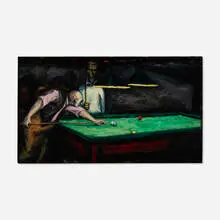 Mark Nelson, Pool, oil on board
