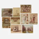 Kusakabe Kimbei, Nine works, c. 1890, hand-colored albumen print