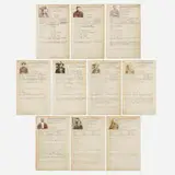 Vintage, Mugshots, 1903-06, silver gelatin print, ink on paper