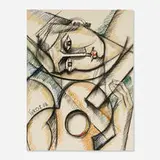 Yuri Yuroz, Study for The Musician, 2003, oil pastel on Fabriano