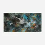 Bird in Flight by Leonardo Nierman, 1959, oil on Masonite, sold Jul 2023